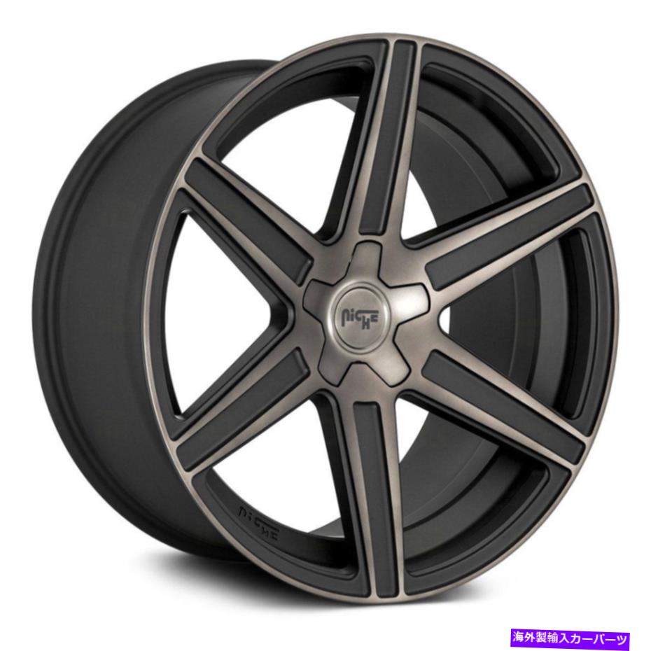 ホイール　4本セット ニッチM236カリーナホイール20x10.5（40、5x114.3、72.56）4のブラックリムセット Niche M236 CARINA Wheels 20x10.5 (40, 5x114.3, 72.56) Black Rims Set of 4