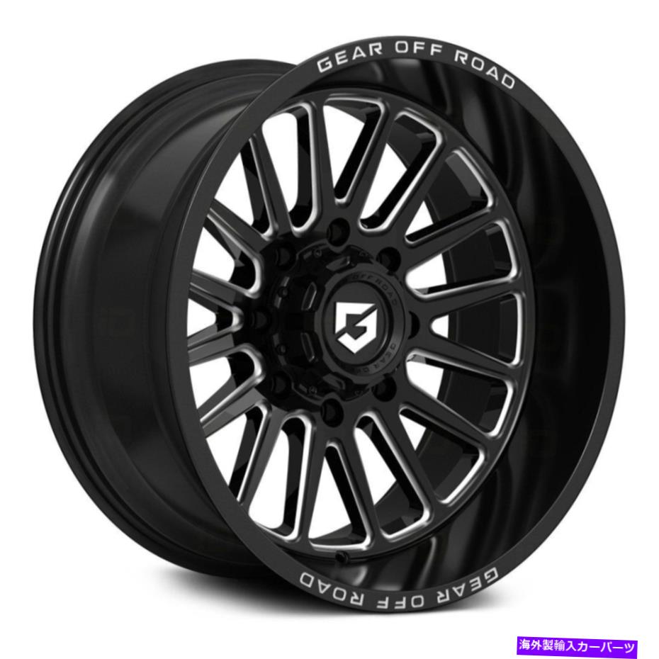 ホイール　4本セット ギアアロイ764bmホイール20x12（-44、6x139.7、106.2）4のブラックリムセット Gear Alloy 764BM Wheels 20x12 (-44, 6x139.7, 106.2) Black Rims Set of 4