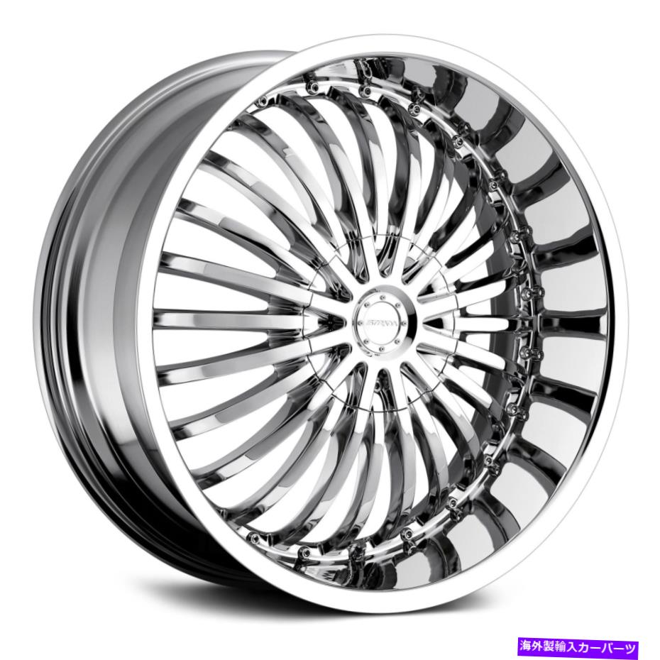 ホイール　4本セット Strada Spina Wheels20x8（40、5x114.3、74.1）4のChrome Rimsセット Strada SPINA Wheels 20x8 (40, 5x114.3, 74.1) Chrome Rims Set of 4