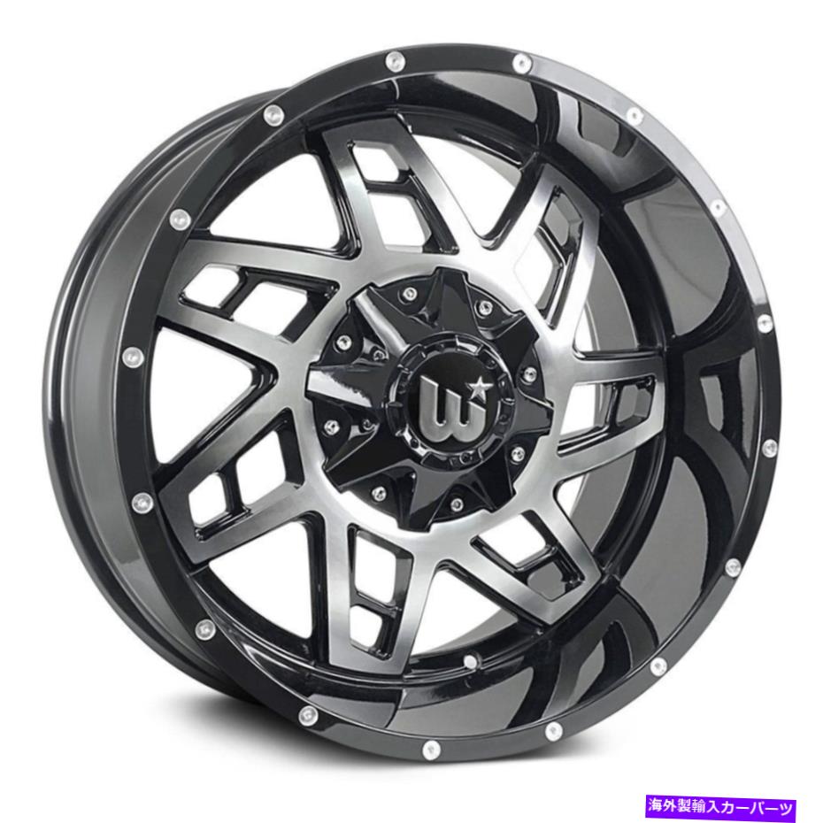 ホイール　4本セット 西コルトホイール20x10（-12、6x139.7、110）4のブラシ付きリムセット Western Colt Wheels 20x10 (-12, 6x139.7, 110) Brushed Rims Set of 4