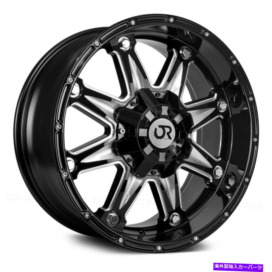 ホイール　4本セット RTXスパインホイール18x9（15、8x180、125）4のブラックリムセット RTX SPINE Wheels 18x9 (15, 8x180, 125) Black Rims Set of 4