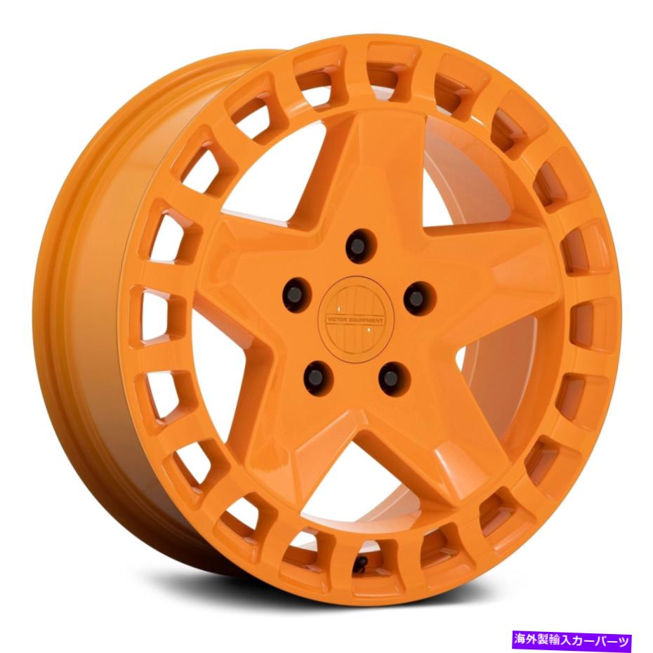 ホイール　4本セット ビクターアルペンホイール18x8（10、5x130、71.5）4のオレンジリムセット Victor ALPEN Wheels 18x8 (10, 5x130, 71.5) Orange Rims Set of 4