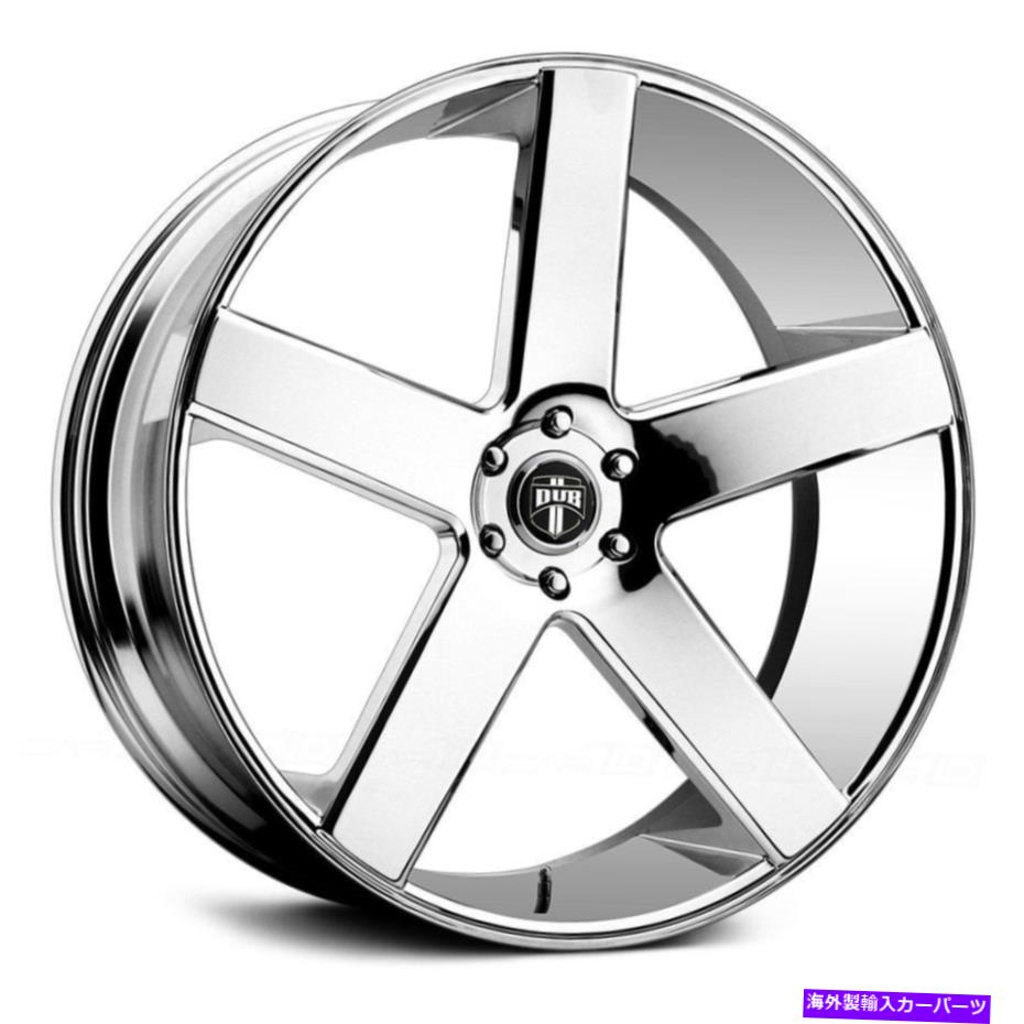 ホイール　4本セット ダブS115バラーホイール24x10（20、5x120.65、72.56）4のクロムリムセット Dub S115 BALLER Wheels 24x10 (20, 5x120.65, 72.56) Chrome Rims Set of 4