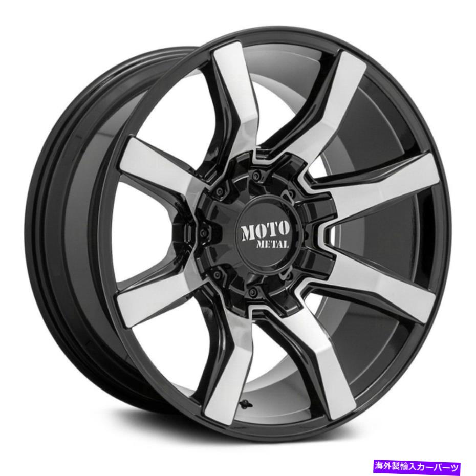 ホイール　4本セット Moto Metal Mo804 Spider Wheels 22x12（-44、8x170、125.1）4のブラックリムセット Moto Metal MO804 SPIDER Wheels 22x12 (-44, 8x170, 125.1) Black Rims Set of 4