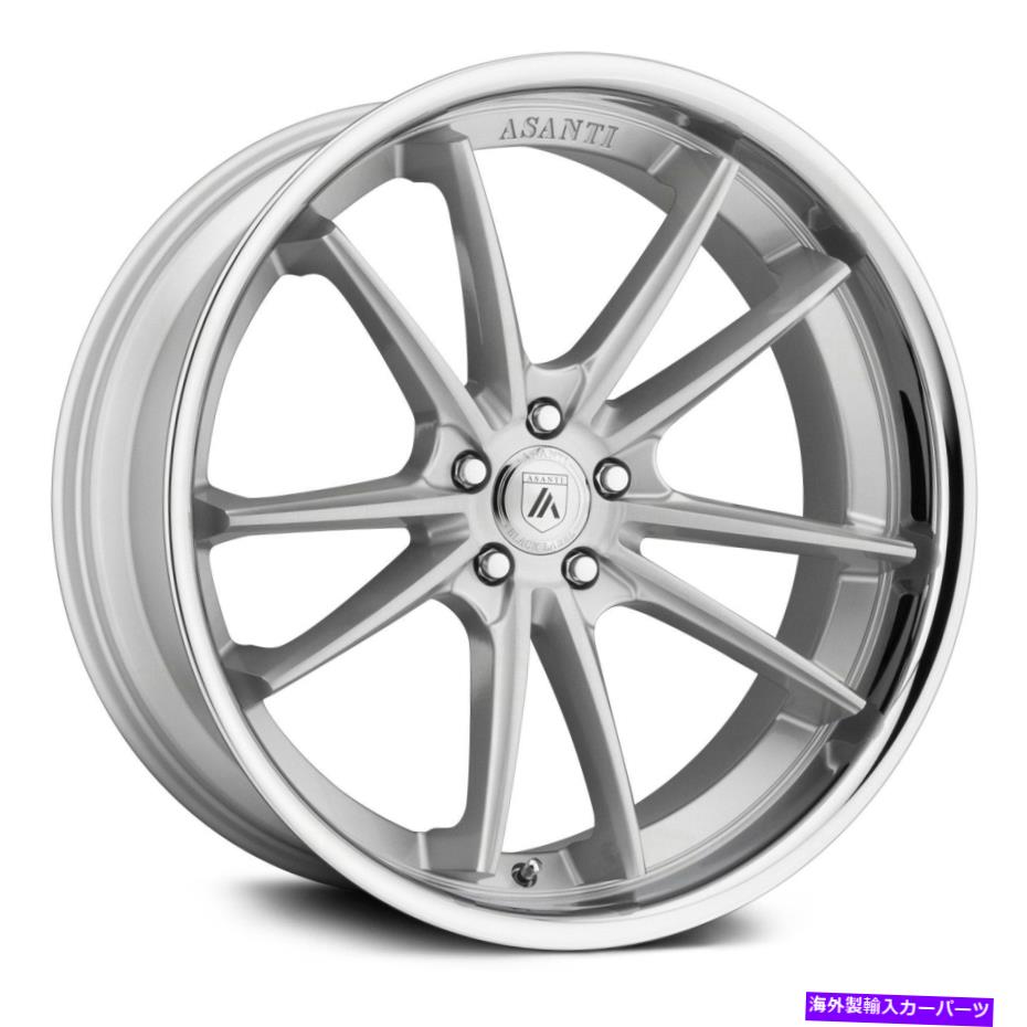 ホイール　4本セット Asanti ABL-23 Sigma Wheels 22x9（32、5x114.3、72.56）4のシルバーリムセット Asanti ABL-23 SIGMA Wheels 22x9 (32, 5x114.3, 72.56) Silver Rims Set of 4