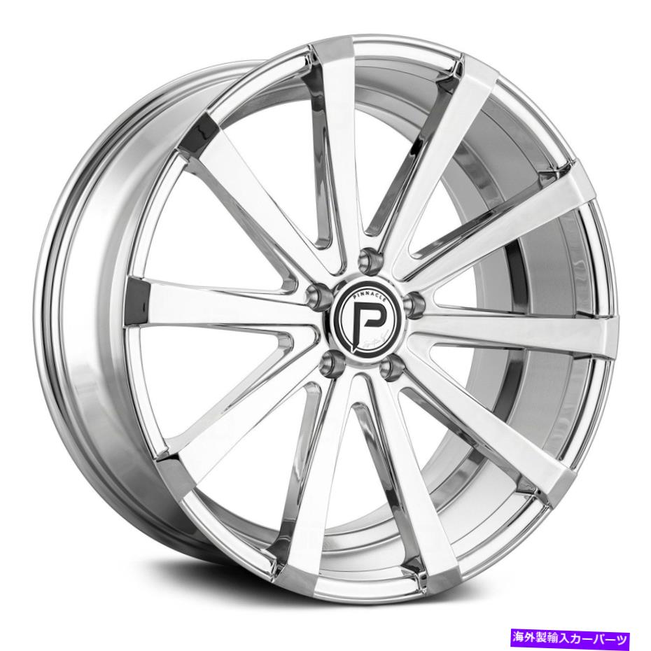 ホイール　4本セット ピナクルP100ロイヤリティホイール22x9（15、5x114.3、74.1）4のクロムリムセット Pinnacle P100 ROYALTY Wheels 22x9 (15, 5x114.3, 74.1) Chrome Rims Set of 4