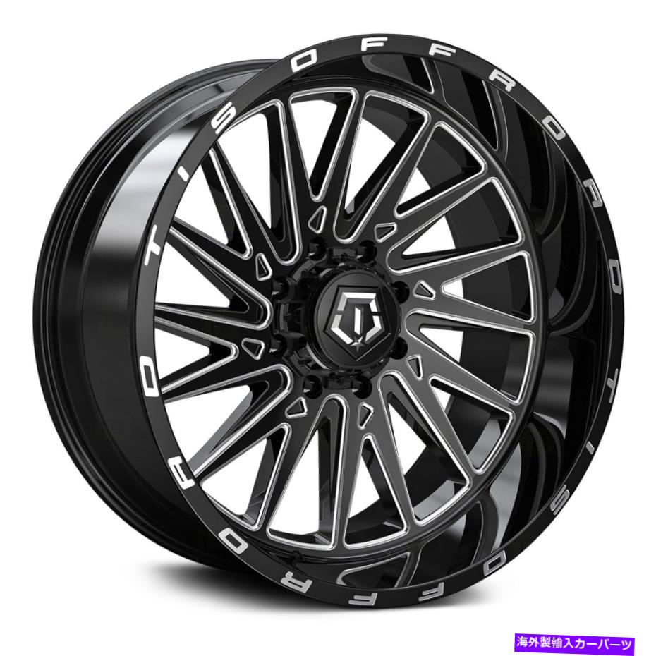 ホイール　4本セット Tis 547bmホイール24x14（-76、6x139.7、106.2）4のブラックリムセット TIS 547BM Wheels 24x14 (-76, 6x139.7, 106.2) Black Rims Set of 4