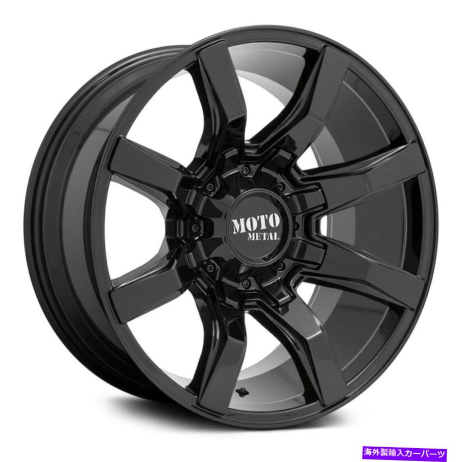 ホイール　4本セット Moto Metal Mo804 Spider Wheels 22x12（-44、6x139.7、106.1）4のブラックリムセット Moto Metal MO804 SPIDER Wheels 22x12 (-44, 6x139.7, 106.1) Black Rims Set of 4