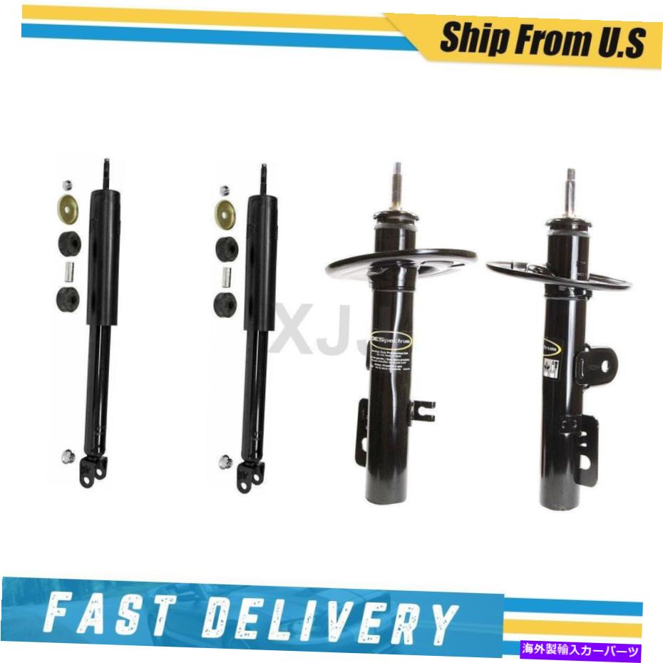 サスペンション 2010年から2012年のフォードトーラスの4つのリアフロントショックサスペンション完全ストラットのセット Set of 4 Rear Front Shocks Suspension Complete Struts For 2010-2012 Ford Taurus