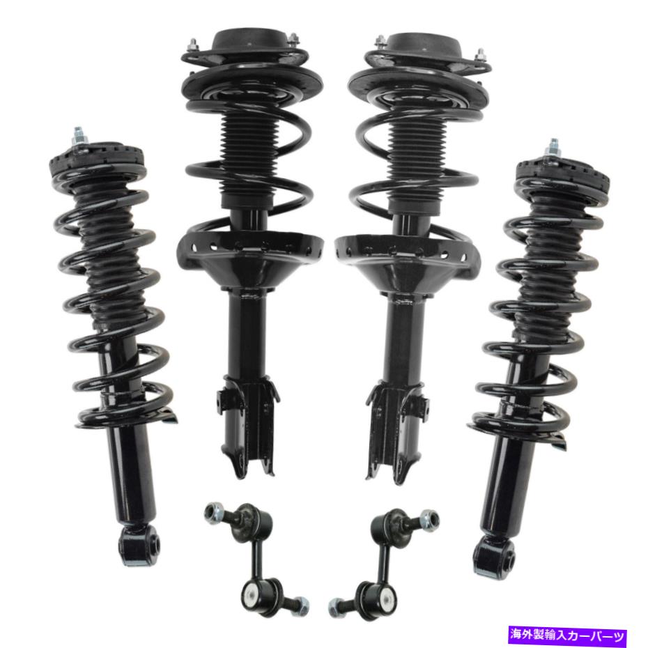 サスペンション TRQフロントリアコンプリートストラットスプリングアセンブリ＆スウェイバーリンクセットのレガシー TRQ Front Rear Complete Strut Spring Assembly & Sway Bar Link Set for Legacy