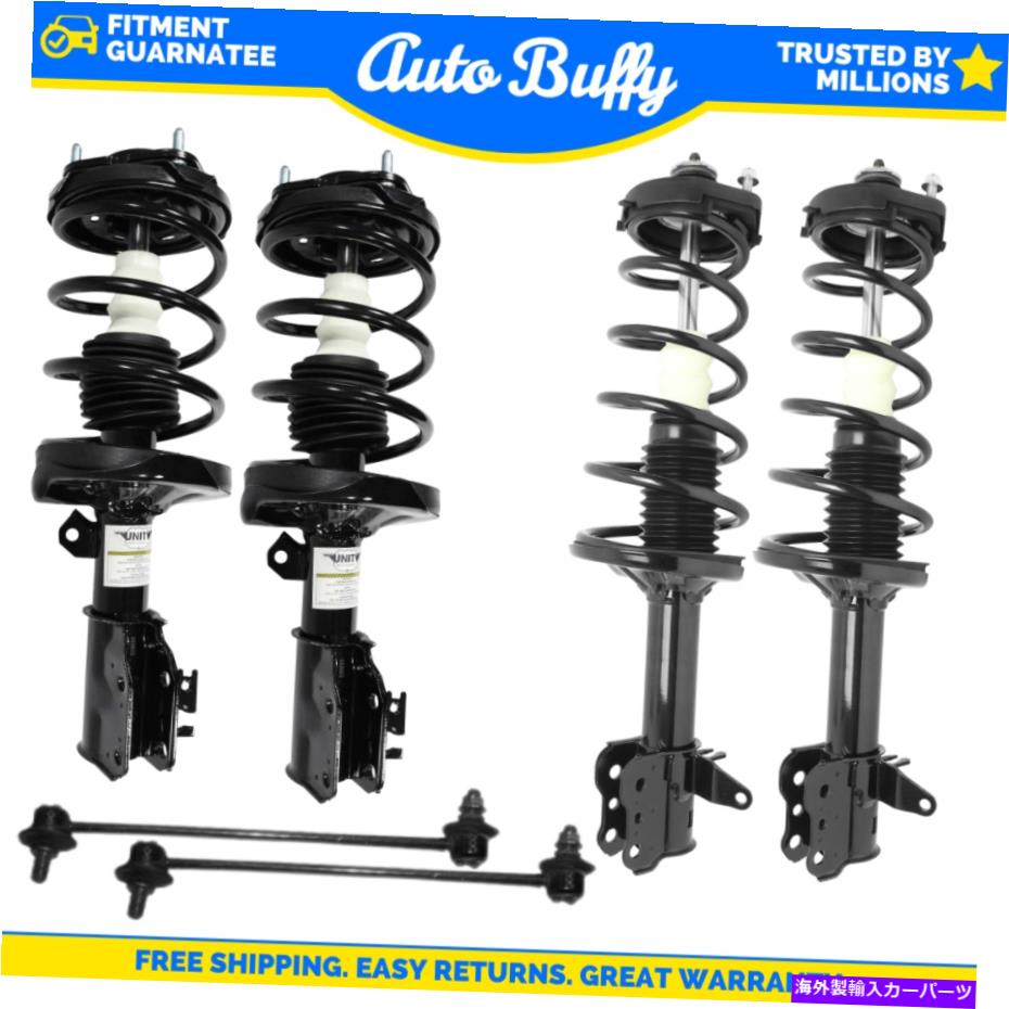 サスペンション Unity 6PCフロント左＆後部左ストラットとコイルスプリング +マツダ用の揺れ Unity 6pc Front Left & Rear Left Struts and Coil Spring + Sway Bars for Mazda