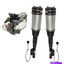 サスペンション TRQ 3PCエアサスペンションキットリアショックアセンブリメルセデスベンツ用コンプレッサー付き TRQ 3pc Air Suspension Kit Rear Shock Assemblies w/ Compressor for Mercedes Benz