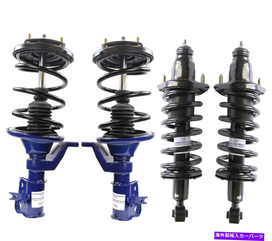 サスペンション 12ピースステアリングサスペンションキットコントロールアームタイロッド Monroe Front and Rear Suspension Strut Coil Spring Kit For Honda Civic Sedan 02