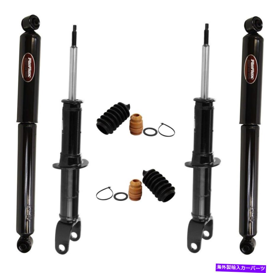 サスペンション フロントリアコンプリートフロントリアストラット＆コイルスプリング4フィット2001-2002ボルボV70 Monroe Front Suspension Struts with Bellows & Rear Shocks Kit For Dakota 05-09