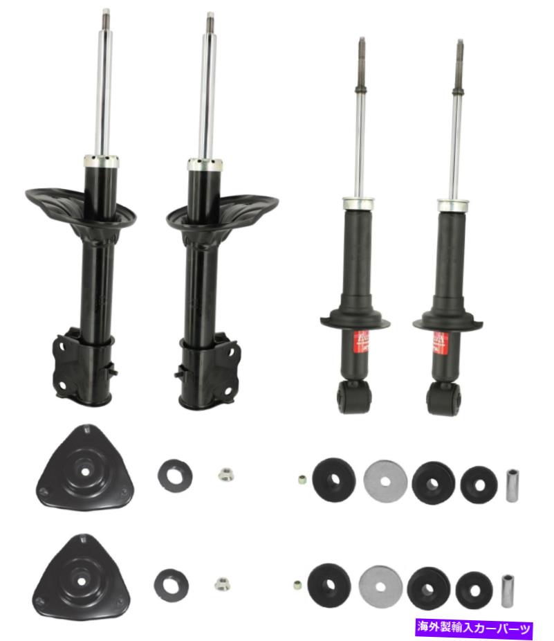 サスペンション モンローショック＆＆ストラットストラット2xフィットフィットインプレッサ KYB Front & Rear Suspension Struts and Mounts Kit For Mitsubishi Outlander 05-06