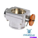 Throttle Body ユニバーサルCNCビレットインテーク90mmスロットルボディシルバーアロイアルミニウムハイフロー Universal CNC Billet Intake 90mm Throttle Body Silver Alloy Aluminum High Flow