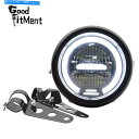 Headlight LEDカフェレーサーヘッドライトヘッドランプフロントライトブライトランプホワイトW/ブラケット6.8