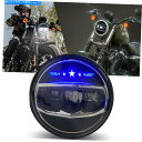 Headlight 5.75インチLED RGB Motorcycle Headlight with Halo DRLリング2004 Sportsman XR ...