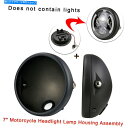 Headlight 丸いオートバイ7インチLEDヘッドライトマウントハウジングバケットアセンブリ新しい Round Motorcycle 7 Inch LED ...
