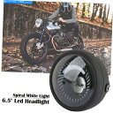 Headlight クルーザーチョッパー用ボブバーオートバイLEDヘッドライトHI/LOライトランプユニバーサル For Cruiser Choppers Bo...