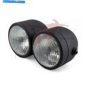 Headlight オートバイH4ヘッドライトハロゲンツインガラスランプチョッパーボバーカフェレーサー用 Motorcycle H4 Headlight Hal...