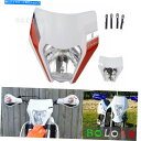 Headlight オートバイヘッドライトフェアリングスーパーモトヘッドランプホワイトマスクユニバーサルフロントランプ Motorcycle Headlight Fairing Supermoto Headlamp White Mask Universal Front Lamp