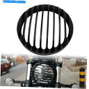 Headlight CNC浅いカットヘッドライトグリルカバーガードプロテクターボバーブラック CNC Shallow Cut Headlight Grill C...
