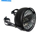 Headlight 6.5 "グリルオートバイヘッドライトサイドマウントカバーマスクブレイクチョッパーカフェ 6.5 " Grill Motorcycle Headlight Side Mount Cover Mask Braket Chopper Cafe