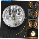 Headlight オートバイ7 ''ヘッドライトLEDターン信号ライト +マウントブラケットフィットハーレー Motorcycle 7'' Headlight...