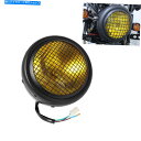 Headlight ユニバーサルカフェレーサー用の6.5インチオートバイヘッドライトグリルサイドマウントカバー 6.5