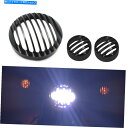 Headlight ブラック5.75グリルヘッドライト +ターン信号カバーハーレースポーツスターXL 04-20に合う Black 5.75 Grill Hea...