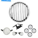 Headlight Royal Enfield Bullet Classic 350&500用のBullet Headlight Grillセット(8のセット、...