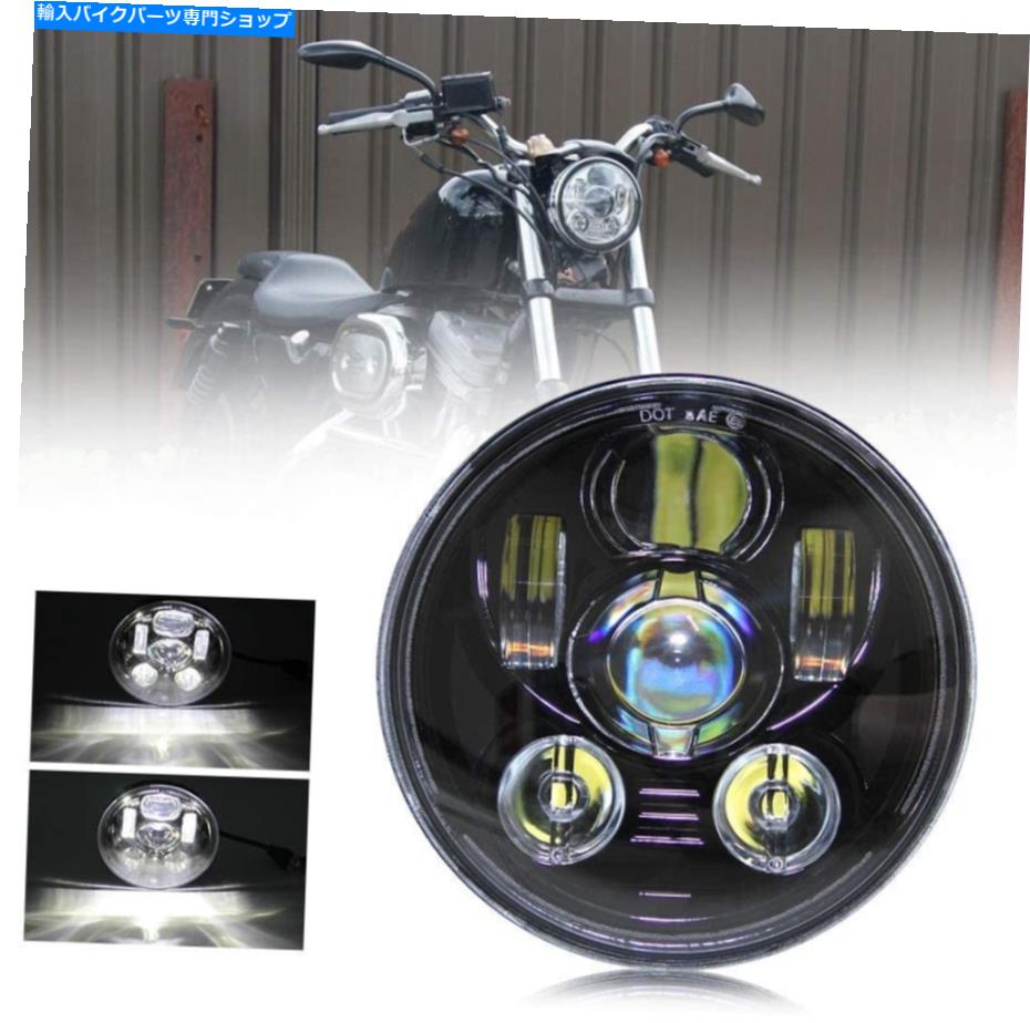 Headlight DOT 5.755-3/4 LEDإåɥ饤ȥ֥åץDRL DYNAݡĥ DOT 5.75 inch 5-3/4 LED Headlight Sealed Black Projector DRL For Dyna Sportster