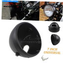 Headlight 7 ''丸いオートバイLEDヘッドライトハウジングバケットシェルハーレーカフェレーサー 7'' Round Motorcycle LED H...