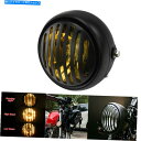 Headlight 6.3インチバイクレトロフィングリルヘッドライトランプハーレーカフェレーサーに合ったランプ 6.3 inch Motorcycle Retr...