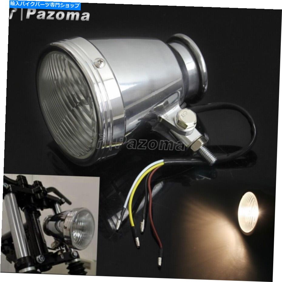 Headlight オートバイ4 フロントヘッドライトスポットライトライトハーレーチョッパー用の弾丸ランプ Motorcycle 4 Front Headlight Spotlight Lights Bullet Lamp For Harley Choppers