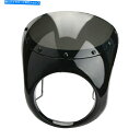 Headlight 7 ''オートバイヘッドライトハンドルバーフェアリングフロントガラスカフェレーサーツーリングオフロード 7'' Motorcycle Hea...