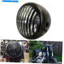 Headlight レトログリルヘッドライトオートバイ6.5 ''ハーレーチョッパーダイナブラック用ヘッドランプ Retro Grille Headlight ...