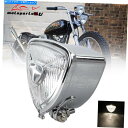 Headlight ハーレーチョッパーボバーカフェレーサーのための12Vトライアングルオートバイヘッドライトヘッドランプ 12V Triangle Motorc...