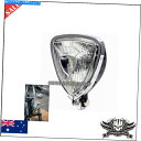 Headlight ブラックトライアングルヘッドライトランプカスタムオートバイチョッパーボバーハーレートライアンフXS Black Triangle Headl...
