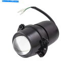 Headlight バイクITユニバーサルオートバイプロジェクターヘッドライトHIビーム(H1 12V 55W) - ブラック Bike It Universa...