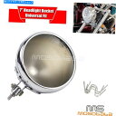Headlight オートバイ7インチヘッドライトバケットハーレーソフトアイルダイナグライド用クロムハウジング Motorcycle 7 Inch Headli...