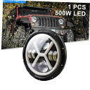 Headlight ブラック7インチラウンドLEDヘッドライトハーローハーレーオートバイ用のハイビーム Black 7 inch Round LED Headl...