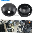 Headlight オートバイ7インチ丸いヘッドライトカバーランプバルブバケットハウジングファットボーイ Motorcycle 7 Inch Round Head Light Cover Lamp Bulb Bucket Housing For Fat Boy