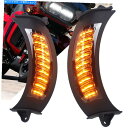 Headlight Amber / White LED Road Glide 2015 2016 2017 2019のターンシグナルライトを実行している Amb...