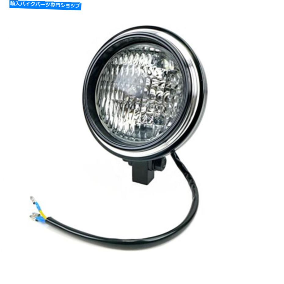 Headlight ⡼ѤΥȥ饹ȥդإåɥ饤ȥ֥å12ܥH4 41-14040B Custom Headlight Black with Contrast Ring 12 Volt H4 For Motorcycles 41-14040b