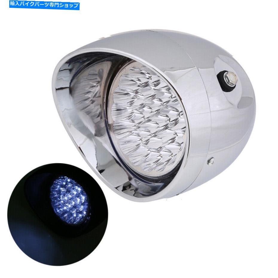 Headlight オートバイのフロントヘッドライトLEDハイ/ロービームヘッドランプフィットのほとんどのハーレーチョッパー Motorcycle Front Headlight LED High/Low Beam Headlamp Fit Most Harley Chopper