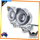 Headlight オートバイクロムは、スポットフォグライトエンジェルアイロールケージガードユニバーサルを通過するパスを通過しました Motorcycle Ch...