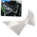 Headlight 川崎Z250 Z300 Z800グレーのフロントヘッドライトガードシールドスクリーンレンズカバー Front Headlight Guard...