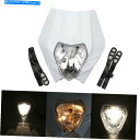 Headlight スズキDR200SE DR250 RM100 RM125 RM250用のホワイトヘッドライトフェアリングライトランプ White Headl...